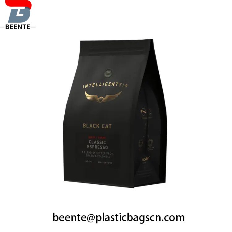 Tas Kopi Bio Pla Biodegradable Kanthi Katup Lan Zipper