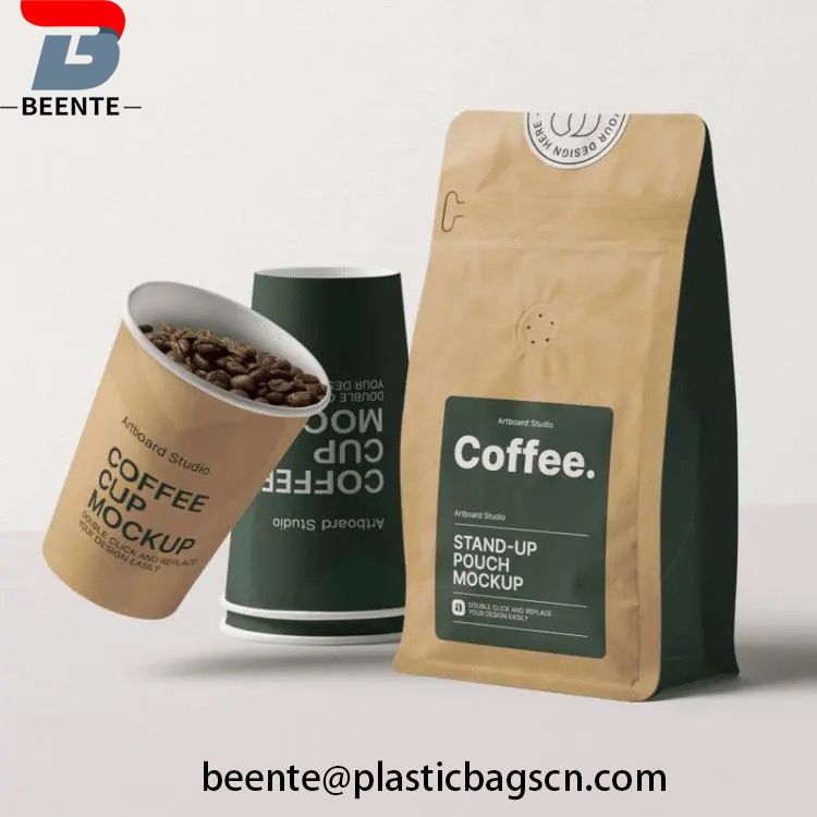 Kustom Printing Plastik Panganan Kopi Packaging 3 Side Sealed