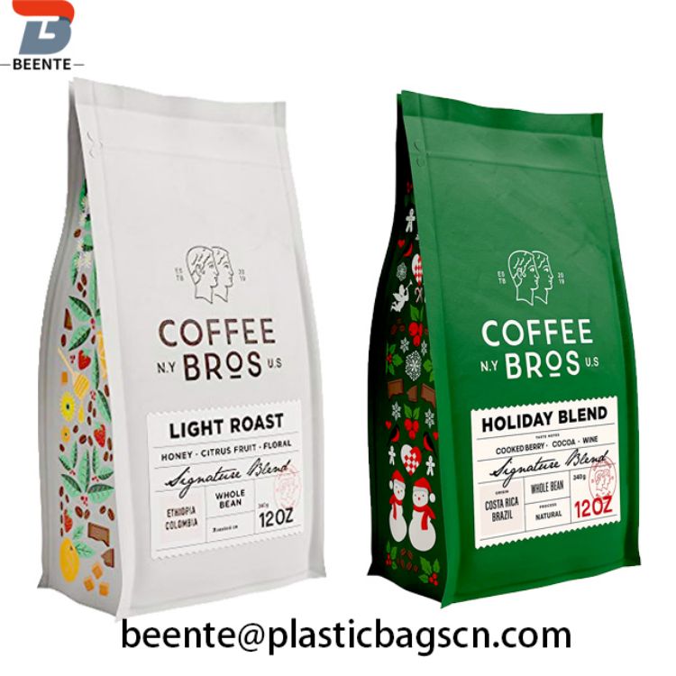 Foil Matte Square Bottom Flat Kopi Packaging Bag