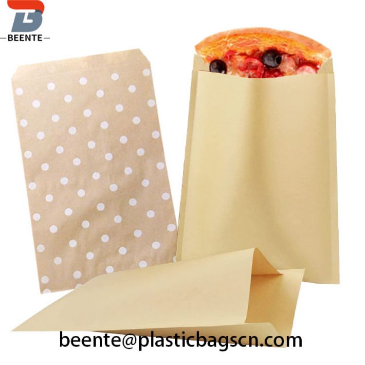 Snack Kraft Paper Packaging Bag Kanthi Cetak Logo