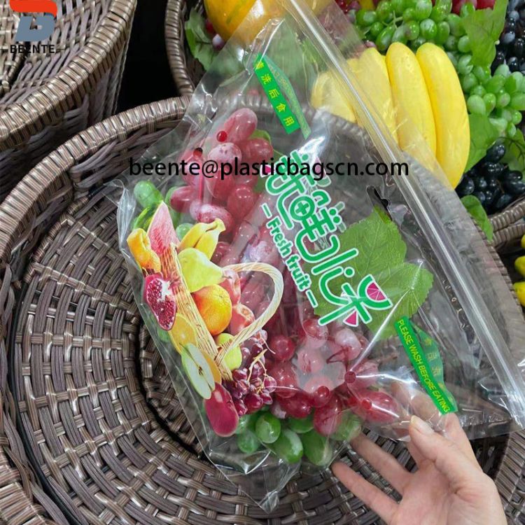 Tas Kemasan Plastik Buah lan Sayuran Supermarket